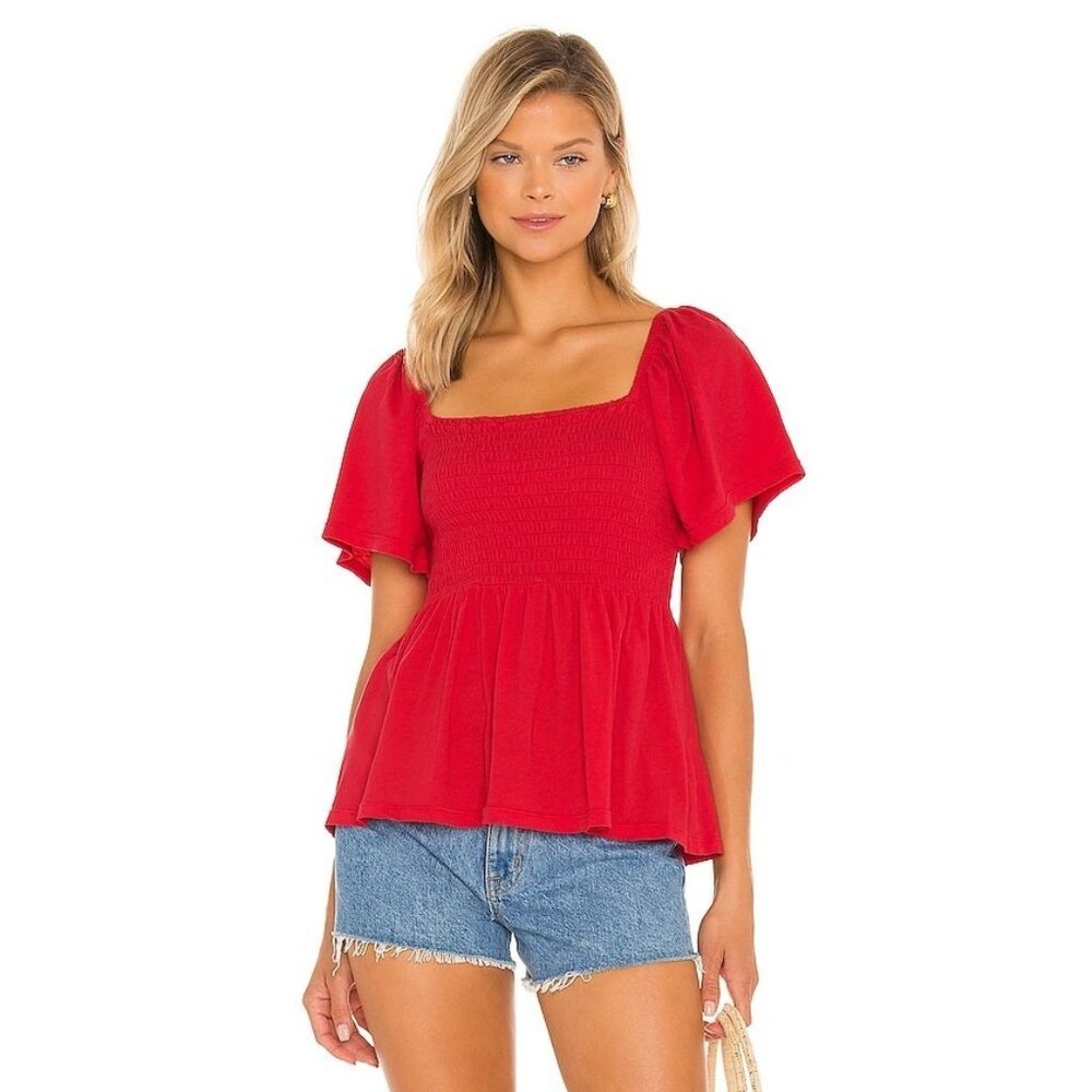 Bobi Light Weight Jersey Top Chili Red